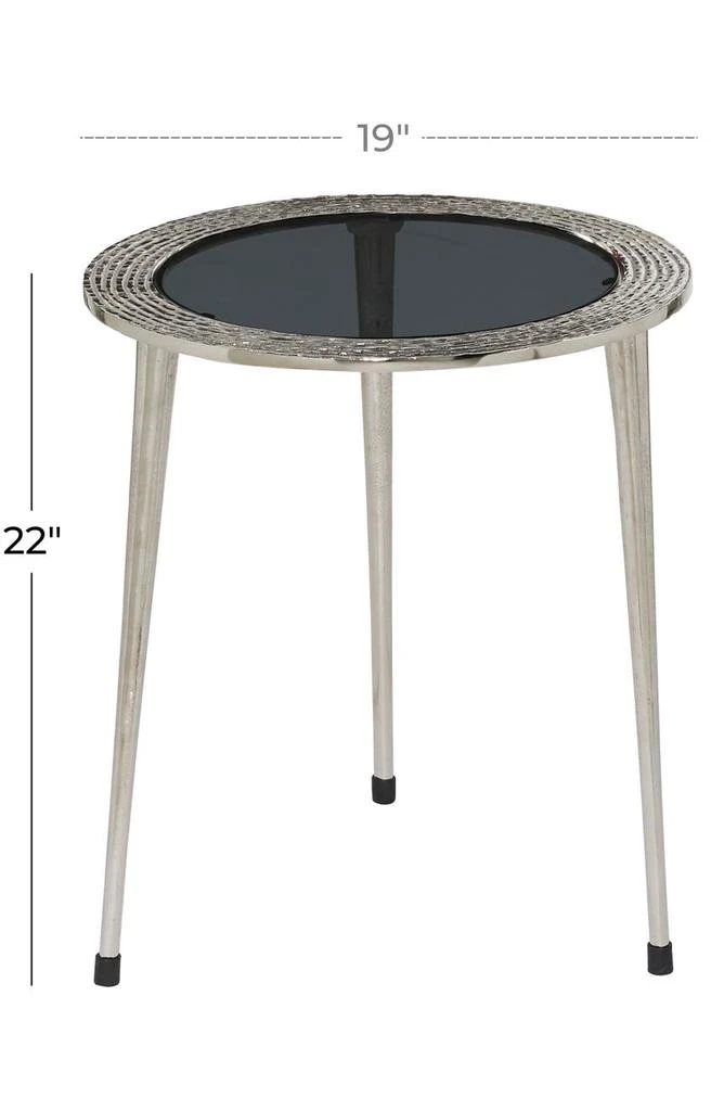 商品VIVIAN LUNE HOME|Silver Aluminum Contemporary Accent Table,价格¥1151,第2张图片详细描述