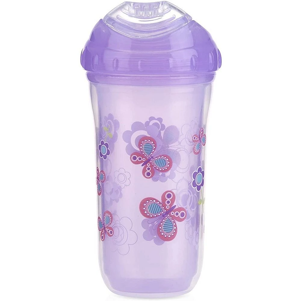 商品Nuby|No-Spill Insulated Cool Sipper, 9 Ounce, 2 Pack, Pink, Purple,价格¥186,第2张图片详细描述