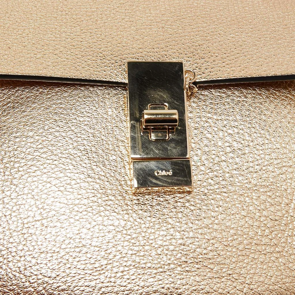 商品[二手商品] Chloé|Chloe Metallic Gold Leather Medium Drew Shoulder Bag,价格¥3467,第5张图片详细描述