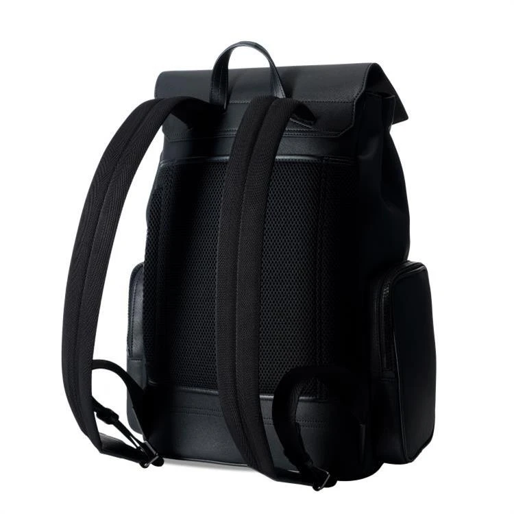 商品[国内直发] Bally|巴利 经典条纹 牛皮 双肩包 中号 男款 黑色,价格¥6103,第5张图片详细描述