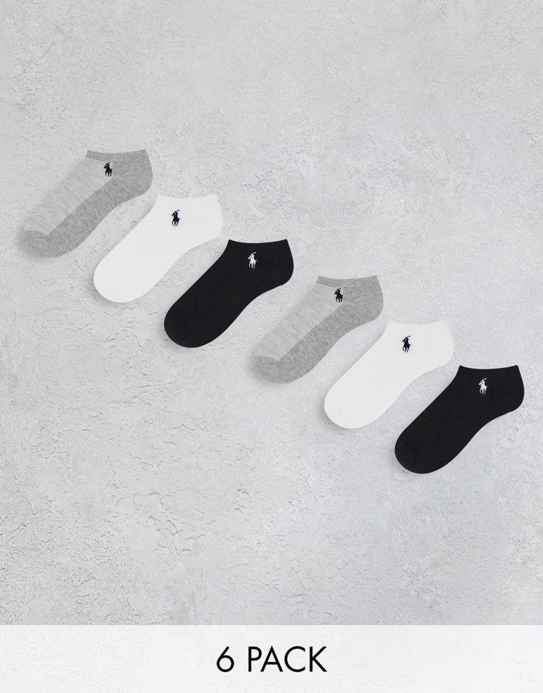 商品Ralph Lauren|Polo Ralph Lauren 6 pack logo socks in multi,价格¥286,第1张图片