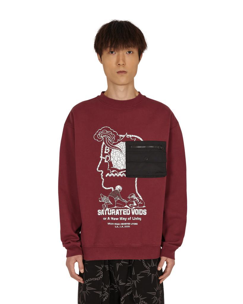 商品Brain Dead|Saturated Voids Crewneck Sweatshirt Red,价格¥1029,第1张图片