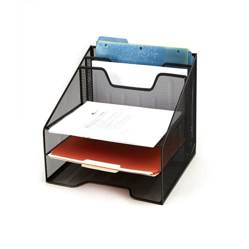 商品Mind Reader|Mesh Desk Organizer With 5 Trays, 2 Pack, Black,价格¥579,第2张图片详细描述