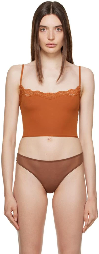 商品SKIMS|Brown Fits Everybody Corded Lace Camisole,价格¥254,第1张图片