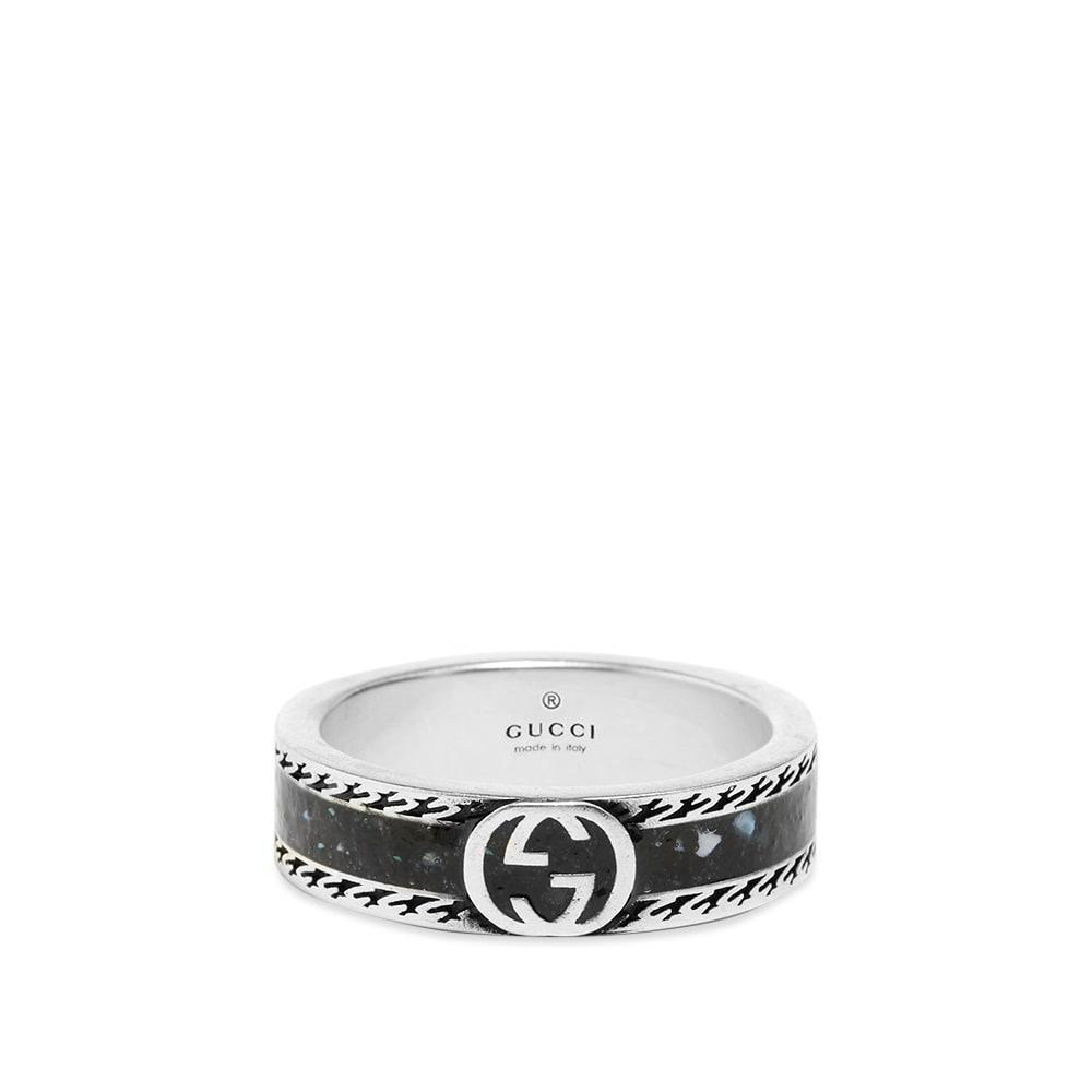 商品Gucci|Gucci Interlocking G Enamel Ring M,价格¥2210,第1张图片