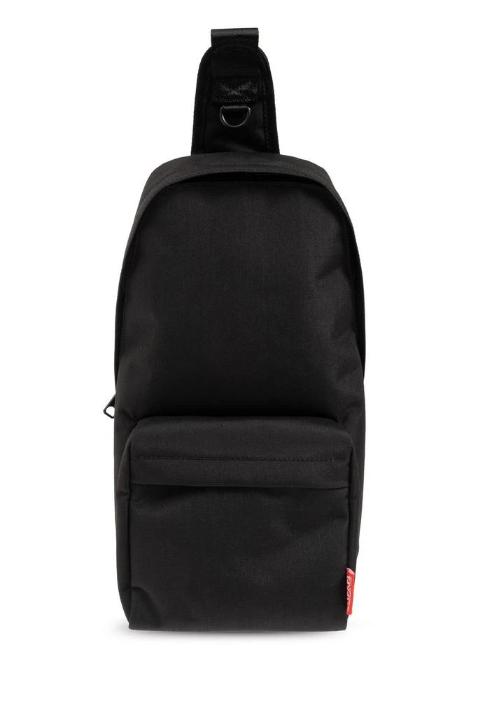 商品Diesel|Diesel Logo Detailed Zipped Shoulder Backpack,价格¥543,第1张图片