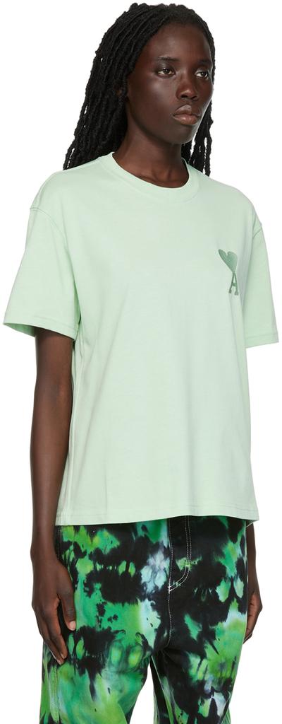 女式 绿色爱心T恤商品第2张图片规格展示