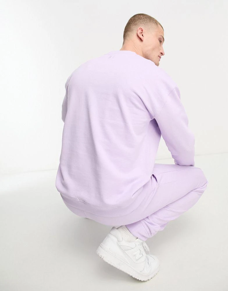 商品Fila|Fila unisex Trev sweatshirt with seam detail in lilac,价格¥348,第3张图片详细描述
