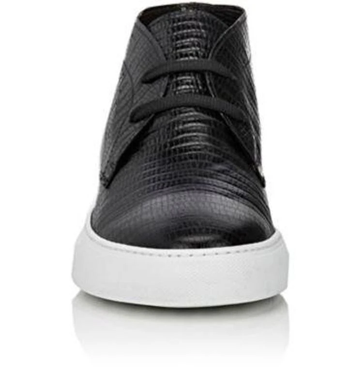 商品Barneys New York|Lizard-Stamped Leather Chukka Sneakers,价格¥952,第4张图片详细描述