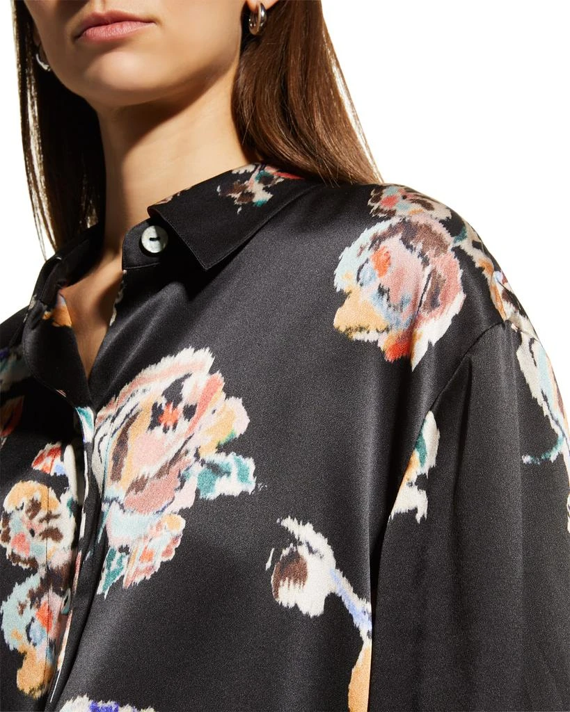 商品Vince|Ikat Relaxed Button-Front Silk Blouse,价格¥805,第5张图片详细描述