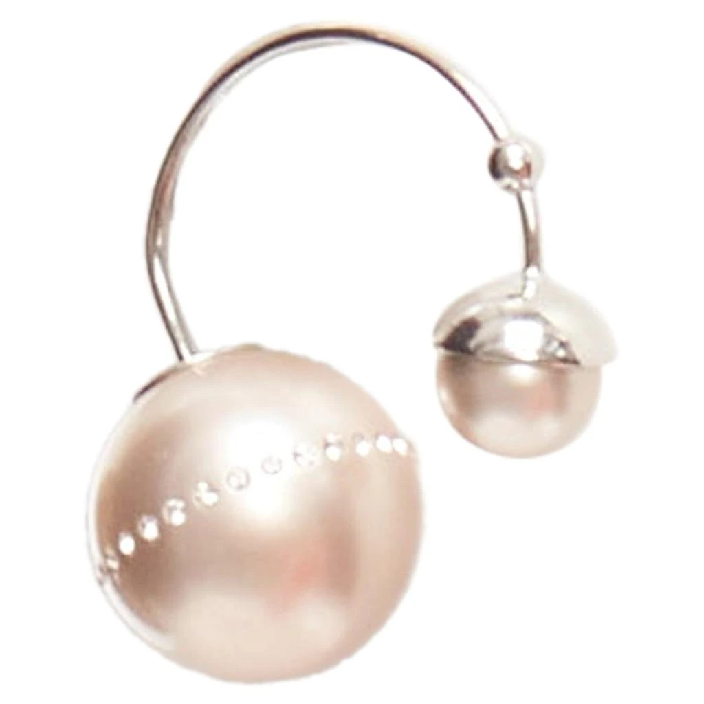 商品[二手商品] Dior|Tribales Pealescent Faux Pearls Crystal Orbital Pin Earrings,价格¥4574,第2张图片详细描述