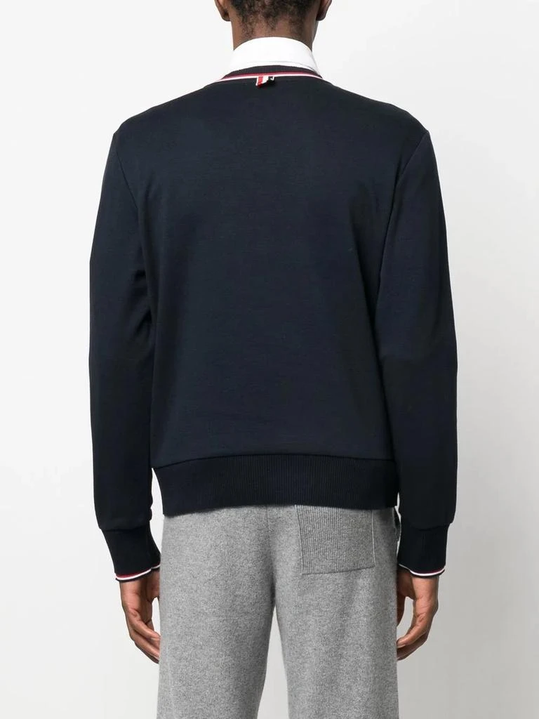 商品Thom Browne|THOM BROWNE MEN COTTON MILANO STRIPE PULLOVER,价格¥5704,第2张图片详细描述