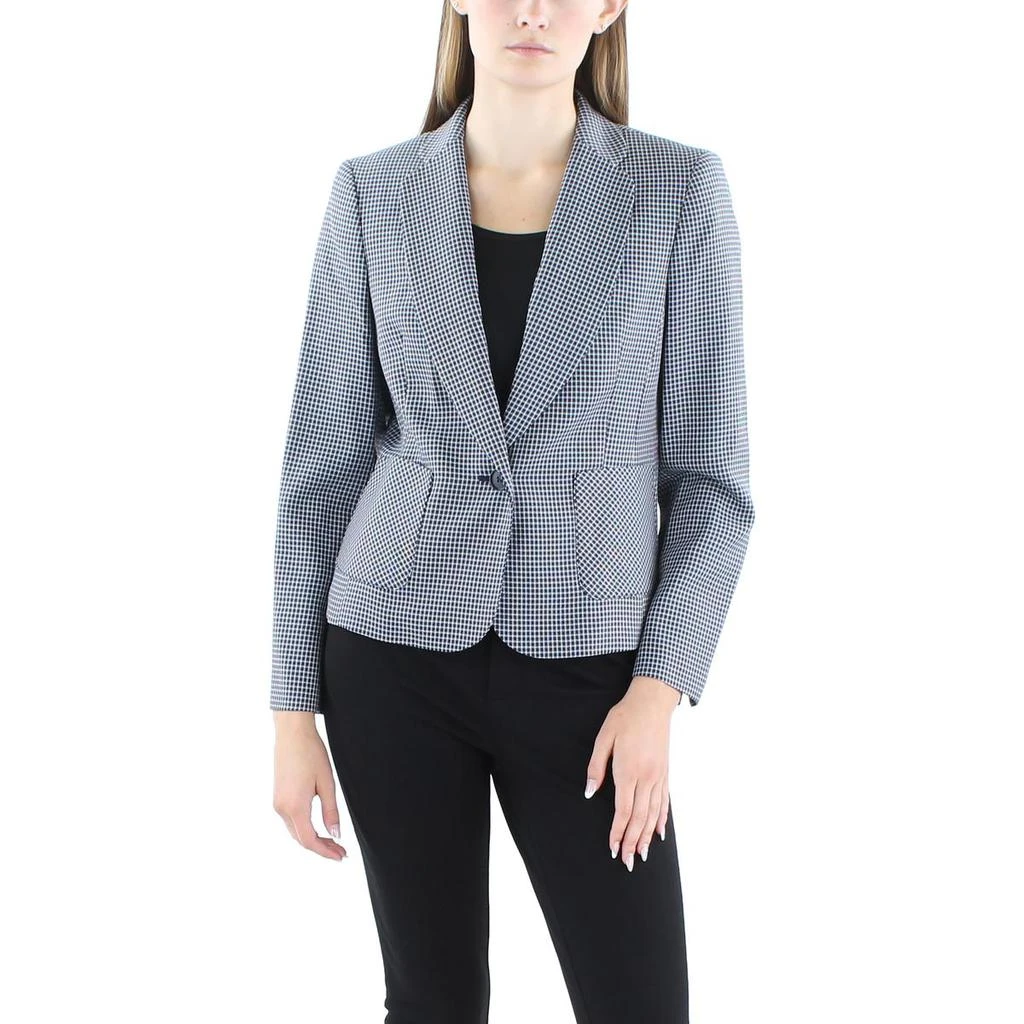 商品Le Suit|Le Suit Womens Petites Houndstooth Notch Collar One-Button Blazer,价格¥233,第2张图片详细描述