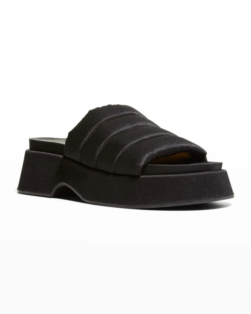商品Ganni|Recycled Platform Puffy Slide Sandals,价格¥628,第2张图片详细描述