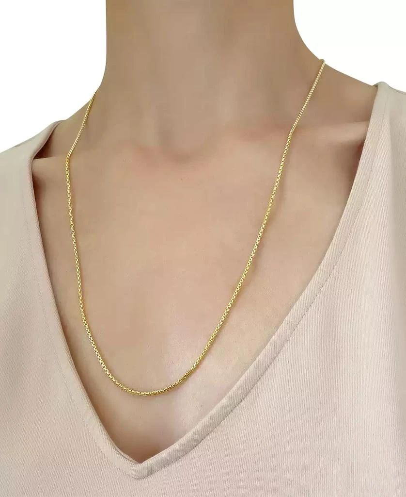 商品Italian Gold|18" Round Box Link Chain Necklace (1-1/2 mm) in 14k Gold,价格¥10799,第2张图片详细描述