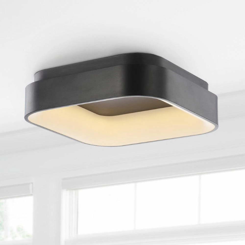 商品JONATHAN Y|Rafael 17.7" Integrated LED  Metal Flush Mount Ceiling Light,价格¥2508,第1张图片
