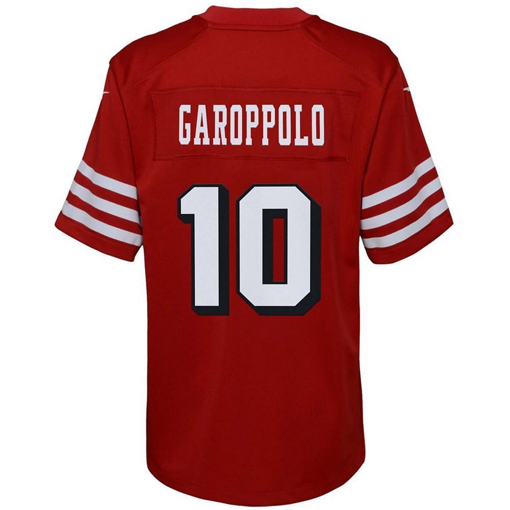 商品NIKE|Youth Boys and Girls Jimmy GaropPolo Shirt Scarlet San Francisco 49ers Alternate Game Jersey,价格¥639,第4张图片详细描述