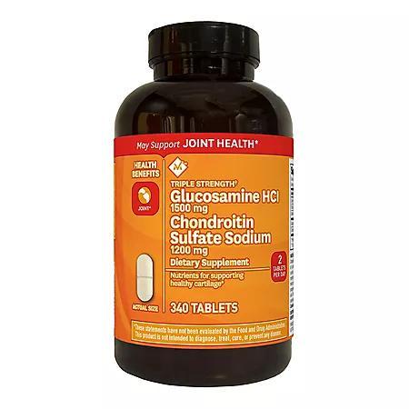 商品Member's Mark|Member's Mark Triple Strength Glucosamine Chondroitin (340 ct.),价格¥199,第1张图片