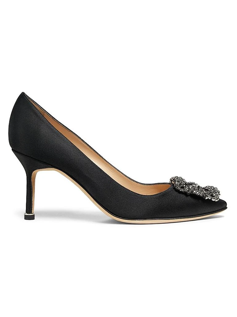 商品Manolo Blahnik|Hangisi 70MM Crystal-Embellished Satin Pumps,价格¥9658,第1张图片