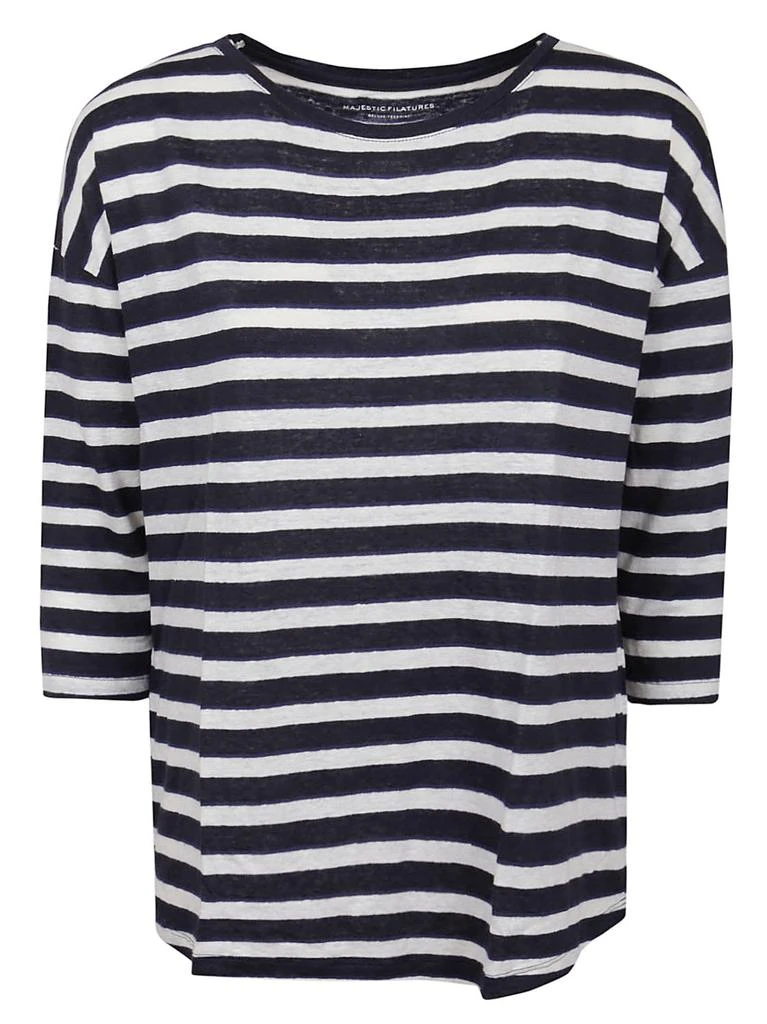 商品MAJESTIC FILATURES|Majestic Filatures Women's Blue Other Materials T-Shirt,价格¥2018,第1张图片
