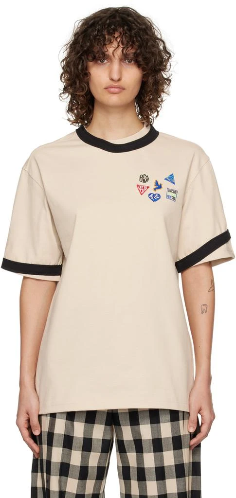 商品ADER error|Beige Appliqué T-Shirt,价格¥956,第1张图片