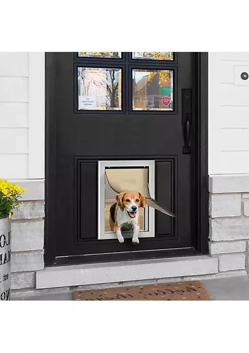 商品PawHut|2 Way Dog Door Aluminium Doggy Pet Flap For Wall Fast Installation With Magnetic Closure Locking Panel Weather Resistant Insulating Weight Limit 110 Lbs.,价格¥862,第3张图片详细描述