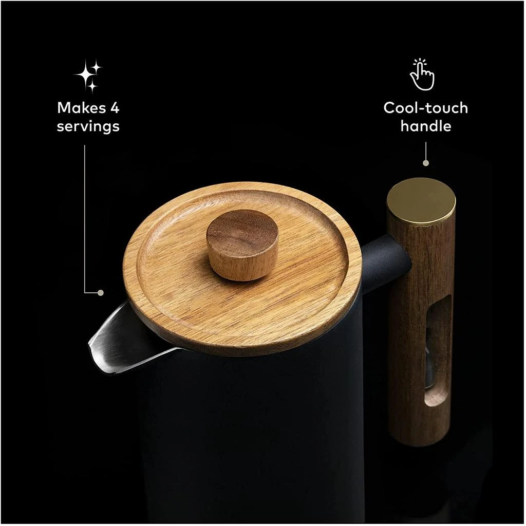 商品ChefWave|ChefWave French Press Coffee Maker - Stainless Steel, Double Wall Insulated 34oz,价格¥635,第2张图片详细描述
