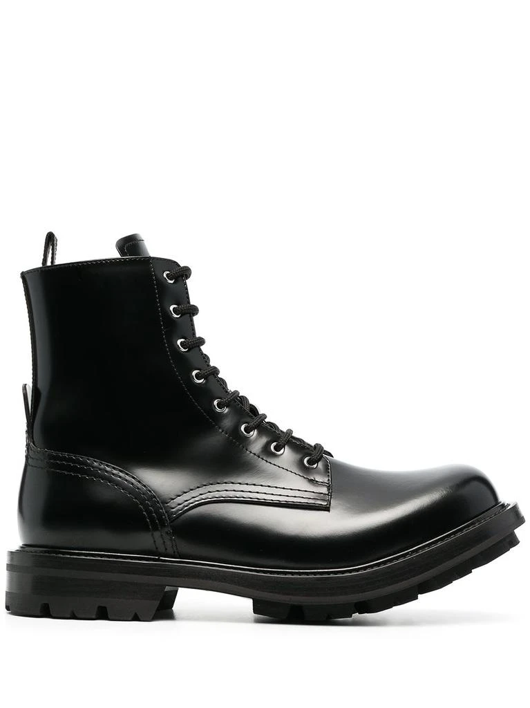 商品Alexander McQueen|ALEXANDER MCQUEEN - Worker Leather Boots,价格¥6414,第2张图片详细描述