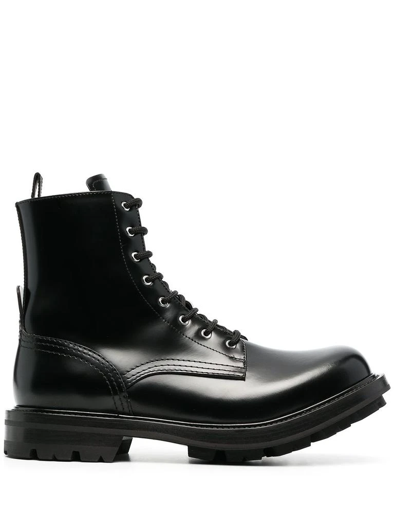 商品Alexander McQueen|ALEXANDER MCQUEEN - Worker Leather Boots,价格¥6454,第2张图片详细描述