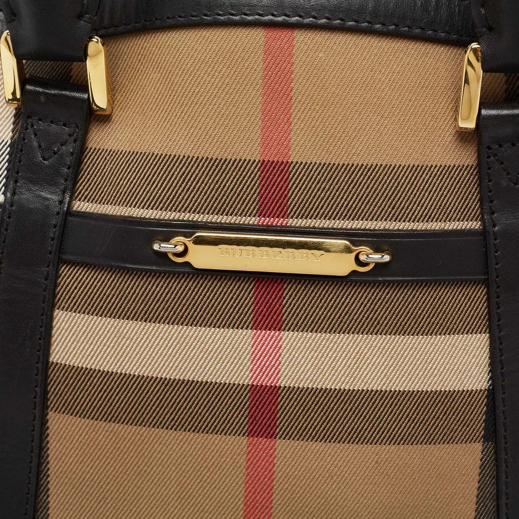 商品[二手商品] Burberry|Burberry Beige/Black House Check Canvas And Leather Orchard Bowling Bag,价格¥4449,第5张图片详细描述