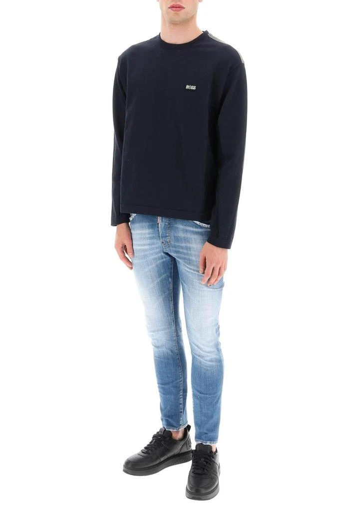 商品Hugo Boss|LIGHT SWEATSHIRT WITH KNIT INSERTS,价格¥452,第2张图片详细描述