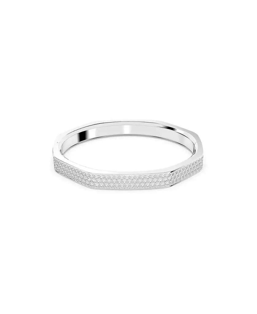 商品Swarovski|Crystal Dextera Bangle Octagon Shape Pave Medium White Rhodium Plated,价格¥1199,第1张图片