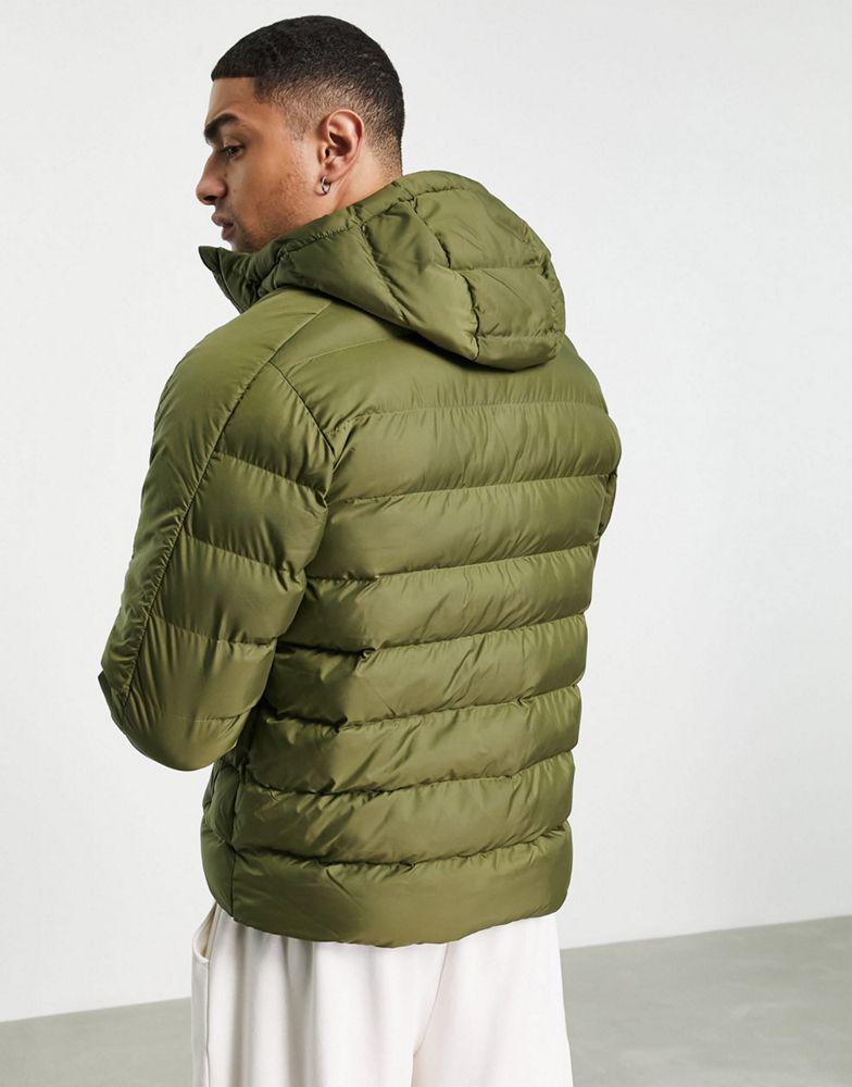 adidas Outdoor hooded puffer jacket in khaki商品第3张图片规格展示