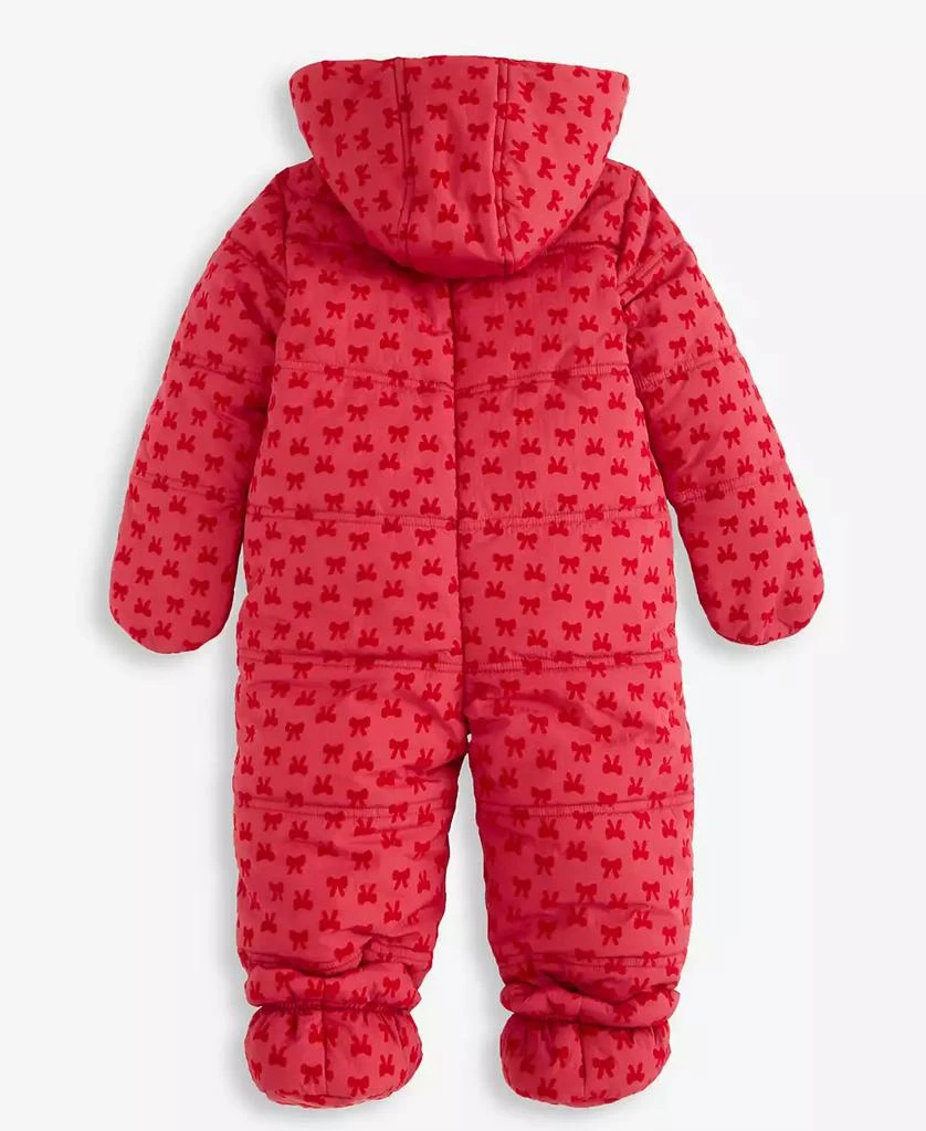 商品First Impressions|Baby Girls Hooded Flocked Footed Snowsuit, Macy's Exclusive,价格¥258,第2张图片详细描述