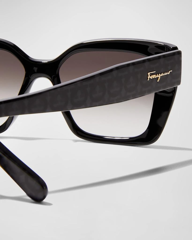 商品Salvatore Ferragamo|Rectangle Gancio Injection Plastic Sunglasses,价格¥1972,第5张图片详细描述