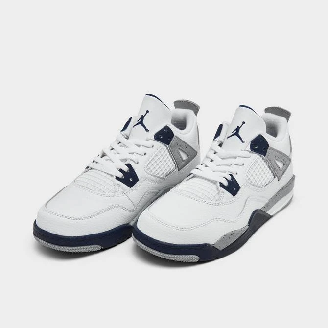 商品Jordan|幼童 Air Jordan 4 休闲鞋 海军蓝水泥,价格¥683,第2张图片详细描述