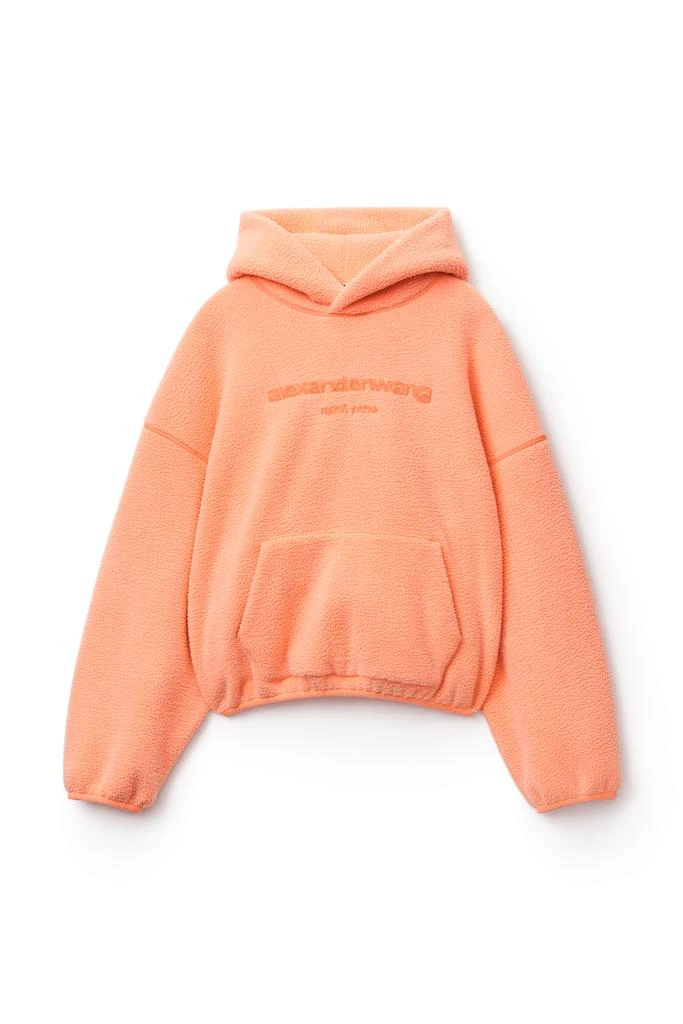 商品Alexander Wang|HOODED SWEATSHIRT IN TEDDY FLEECE,价格¥1604,第1张图片