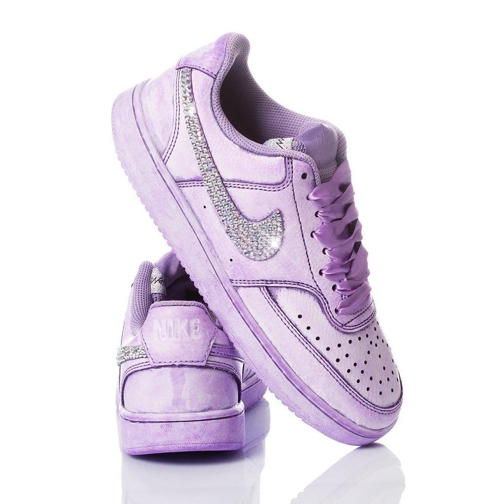 商品NIKE|Nike Women's  Purple Leather Sneakers,价格¥2522-¥2583,第7张图片详细描述