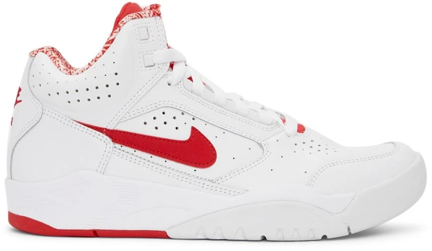 商品NIKE|White & Red Air Flight Lite Mid Sneakers,价格¥433,第1张图片