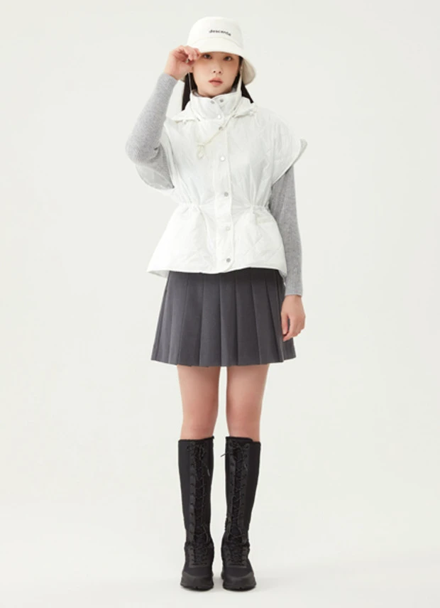 商品【预售商品15天发货】 DESCENTE|高尔夫女性松紧带细节百褶裙优雅 DO32WFSK93-MLGG,价格¥1025,第1张图片