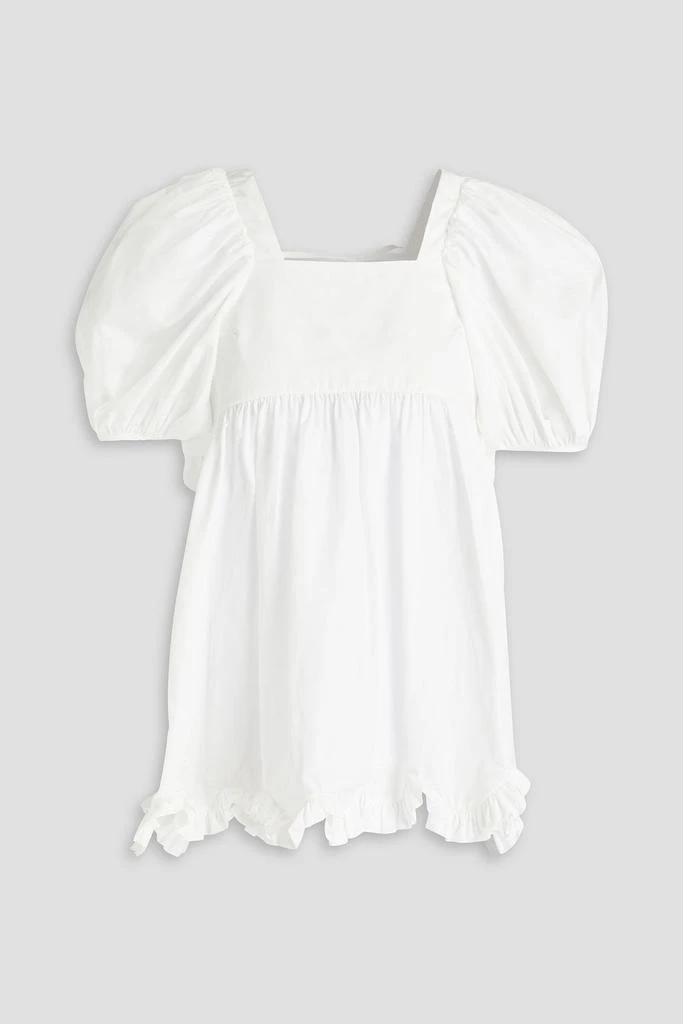 商品CECILIE BAHNSEN|Vega gathered taffeta top,价格¥1571,第1张图片