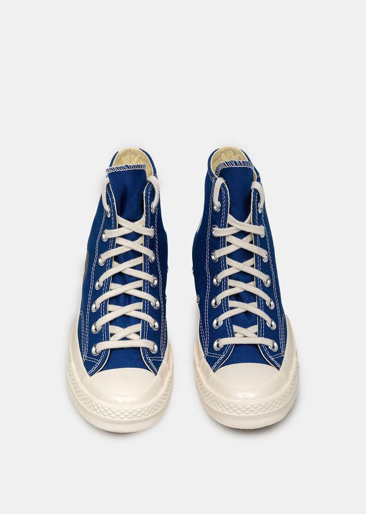 商品Comme des Garcons|Comme des Garçons Play Blue Converse Black Heart Chuck 70 Sneakers,价格¥1170-¥1200,第7张图片详细描述