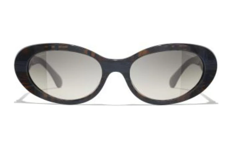 商品[国内直发] Chanel|香奈儿 镜腿Logo装饰 椭圆形 太阳眼镜 女款 棕色,价格¥4133,第4张图片详细描述