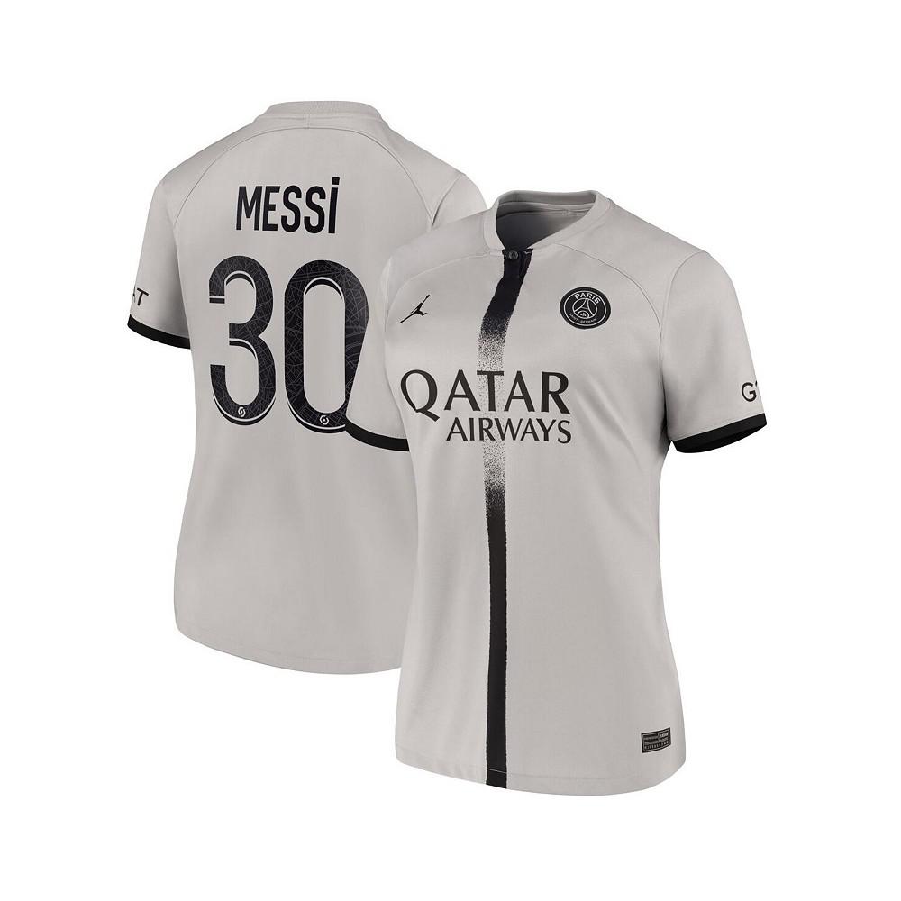 Women's Lionel Messi Black Paris Saint-Germain 2022/23 Away Breathe Stadium Replica Player Jersey商品第2张图片规格展示