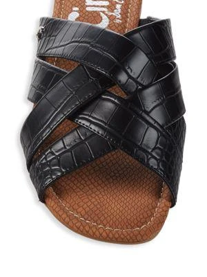 商品Sam Edelman|Burnett Textured Faux Leather Sandals,价格¥148,第5张图片详细描述
