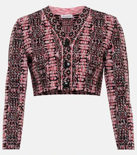 商品Alaïa|Jacquard cropped cardigan,价格¥12301,第1张图片