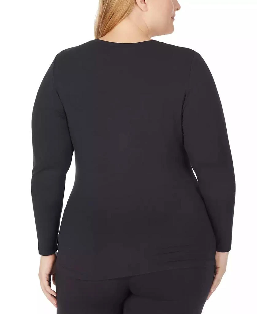 商品Cuddl Duds|Plus Size Softwear with Stretch V-Neck Top,价格¥182,第4张图片详细描述