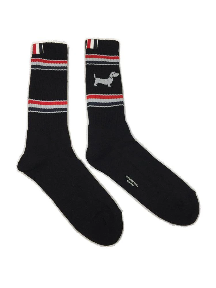 商品Thom Browne|Thom Browne Contrasting intarsia Socks,价格¥684,第1张图片