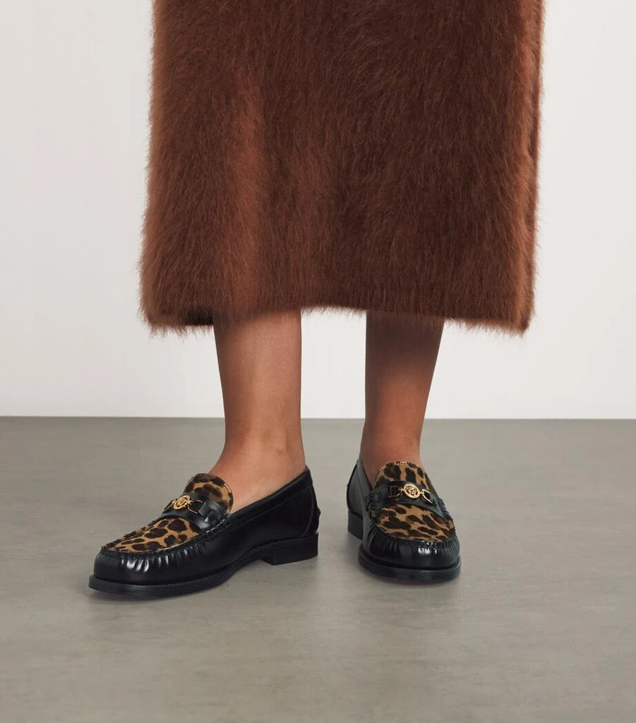 商品Versace|Leopard Print Medusa Loafers,价格¥8073,第2张图片详细描述