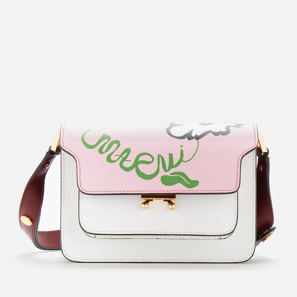 商品Marni|Marni Women's Trunk Bag Mini Bag - Cinder Rose/Limestone/Ruby,价格¥4015,第1张图片